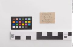 Etiketten zu Bronzegürtelblech (NHMW-PRAE-025179a)